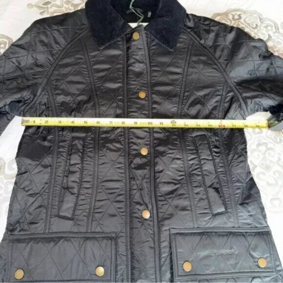 Barbour Beadnell Black Polarquilt Jacket - Size 6 - NWT - Picture 4 of 7